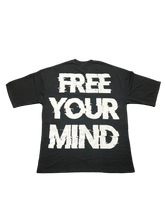 Load image into Gallery viewer, LOVE “FREEYOURMIND” BLACK TEE
